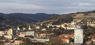 Vsetín, pohled na město od vodárny